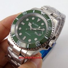 40mm bliger green dial Ceramic Bezel automatic movement mens watch B70