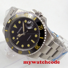 40mm Parnis Sapphire glass Ceramic bezel MIYOTA automatic movement mens watch267