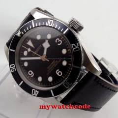 41mm corgeut black dial black bezel Sapphire Glass miyota automatic mens Watch73