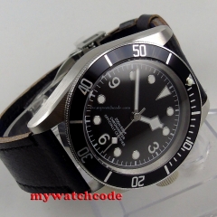 41mm corgeut black sterile dial black bezel Sapphire Glass automatic mens Watch