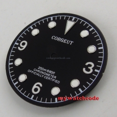 30.4mm black dial silver marks Watch Dial for 2824 2836 Movement watch C55