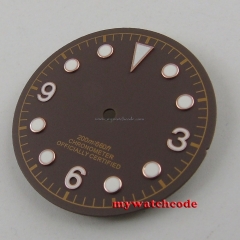 30.4mm coffee dial rose golden marks Watch Dial for 2824 2836 Movement D51