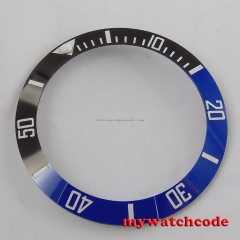 black &blue ceramic bezel insert for 40mm GMT watch made by parnis factory 25