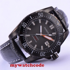 44mm Parnis black dial Ceramic bezel 20atm automatic diving mens watch P681