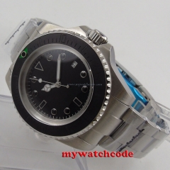 44mm bliger sterile black dial luminous Ceramic Bezel automatic mens watch P159