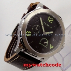 44mm Parnis black dial Sapphire glass ST 2530 Automatic Men's Watch P768