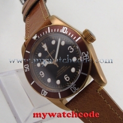top quality 41mm corgeut black dial luminous Sapphire Glass automatic mens Watch