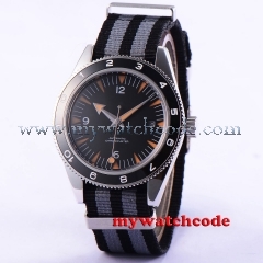 41mm debert black sterile dial sandwich ceramic miyota Automatic mens Watch C84