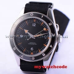 41mm debert black sterile dial no logo ceramic miyota Automatic mens Watch C84B