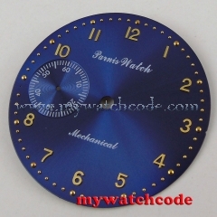 38.9mm blue dial fit eta 6497 ST movement Watch Case D101