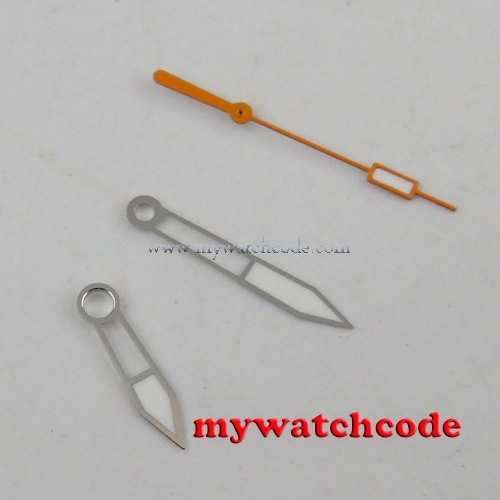 silver edge SUPER LUME ORANGE watch hands for Miyota 8205 8215 821A movment H40