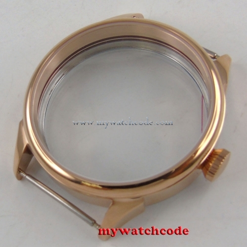 42mm Watch 316L stainless steel rose golden CASE fit eat 6498 6497 movement C139