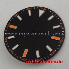 30.8mm black luminous Watch Dial no date date for Mingzhu DG2813 Movement D47