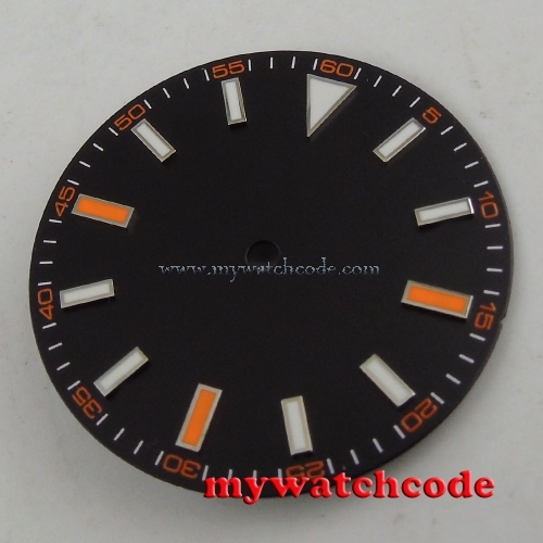 30.8mm black luminous Watch Dial no date date for Mingzhu DG2813 Movement D47