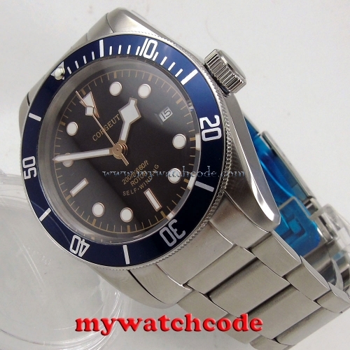 41mm corgeut dial sterile dial stainless steel strap Sapphire Glass automatic mens Watch C93