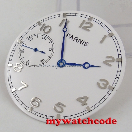 38.9mm parnis white dial blue hands fit eta 6497 ST 3600 movement Watch dial (Dial+hands) D119