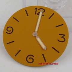 38.9mm orange sandwich pure sterile dial fit ETA 6497/98 mens watch (Dial+hand)