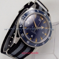 big sale of 41mm debert blue sterile dial ceramic bezel miyota Automatic mens Watch D93B