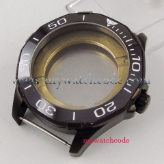 45mm ceramic bezel sapphire glass PVD Watch Case fit ETA 2824 2836 MOVEMENT