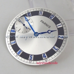 38.3mm blue marks silver dial fit ETA 6497 sea-gull mens watch D105 (Dial+hands)