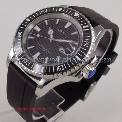PARNIS 41mm Black Dial Date Luminous Sapphire Glass Rotating Bezel Luxury Brand MIYOTA 8215 Automatic Movement men's Watch PA1057