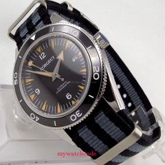 41mm corgeut men's watch black dial Sapphire Glass SUPER luminous ceramic bezel 5ATM MIYOTA Automatic wrist watch men DE87