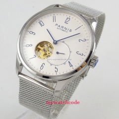 Parnis watch 42mm men's watch sapphire glass white dial 5ATM Golden MIYOTA Automatic movement wrist watch men 1018