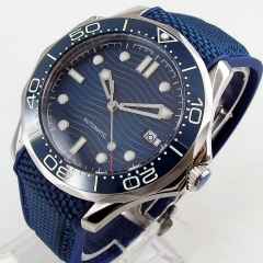 New arrival Luxury 41mm BLIGER blue dial luminous sapphire glass ceramic bezel Automatic men's watch B214