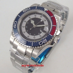 New arrival Luxury 40mm BLIGER sterile black grey dial luminous sapphire glass date ceramic bezel Automatic men's watch