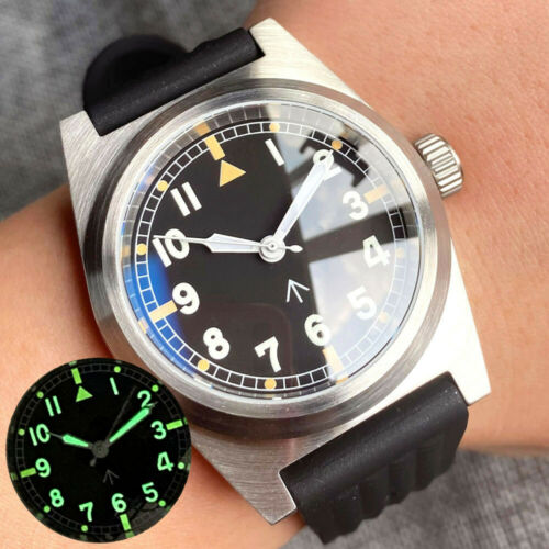 20ATM Tandorio diving men's Watch black dial Sapphire Glass Japan NH35A PT5000 Automatic movement 38mm brushed case luminous