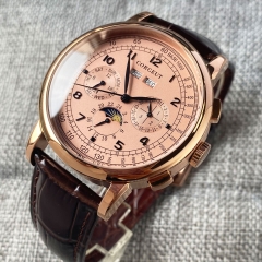 Pink dial gold case