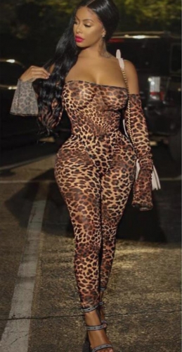 Charming Sexy leopard print jumpsuit