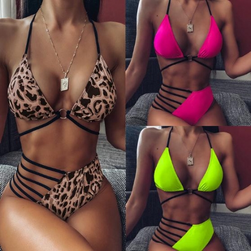 Charming Leopard print bikini set