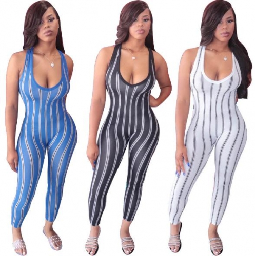 Charming Striped printed jumpsuit