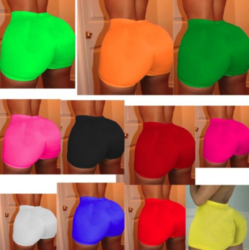 Charming Skinny solid color yoga shorts