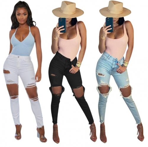 Charming  Slim-fit ripped jeans