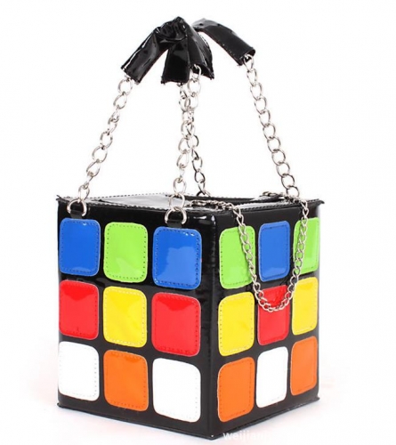 Charming Fashionable cute Rubik's cube shape handbag