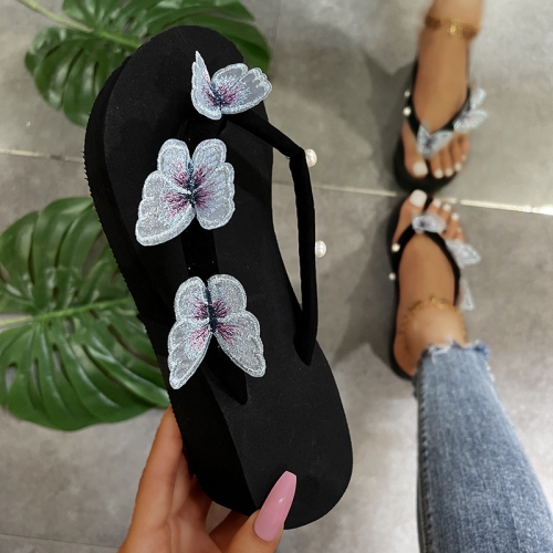 Charming Thick-soled colorful butterfly slippers