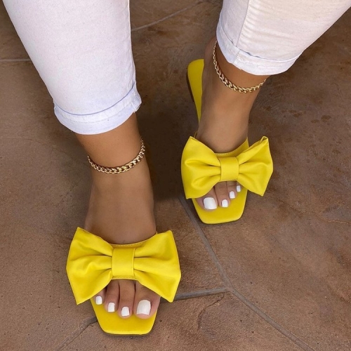 Charming plus size Flat bow slippers