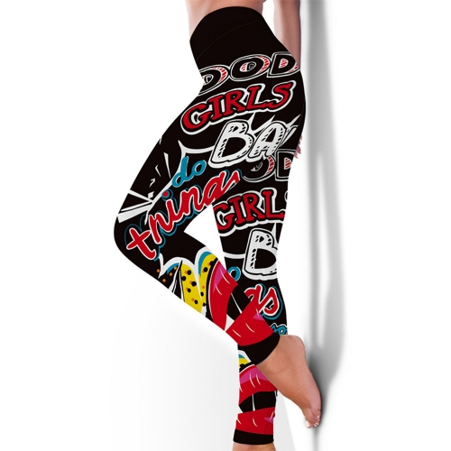 High waist letter print Skinny Leggings