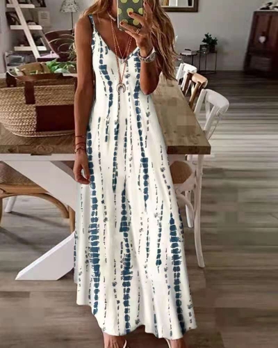 Printed Strap Large Dress