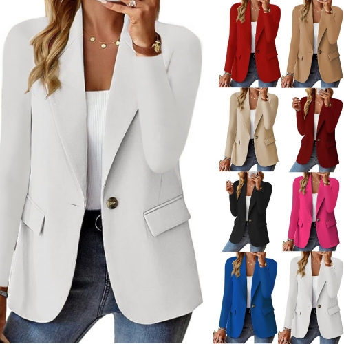 Solid color cardigan small suit jacket