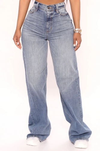 Fashion hip-hop street wide leg jeans