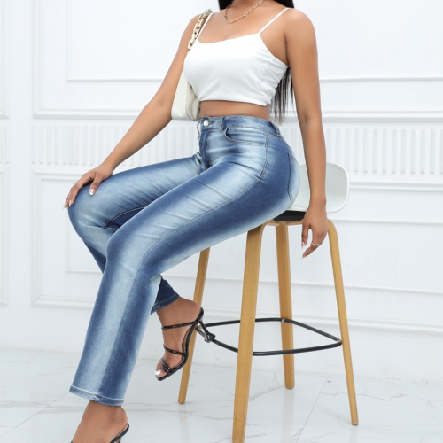 Casual retro gradient jeans