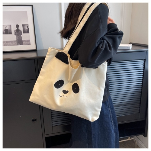 Cute Panda One Shoulder Canvas Bag