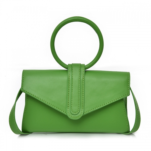 Candy colored circular diagonal cross bag