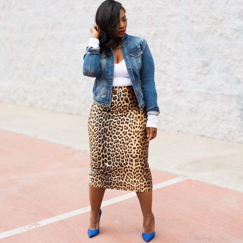 Casual leopard print skirt