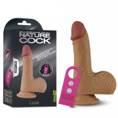6.3" Dual layered Silicone Vibrating Nature Cock Luca