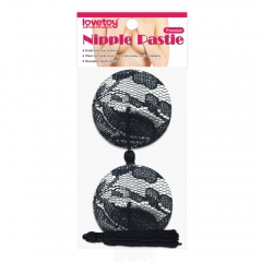 Reusable Black Lace Round Tassel Nipple Pasties