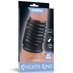 Vibrating Spiral Knights Ring (Black)